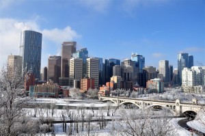 Calgary downtown winter